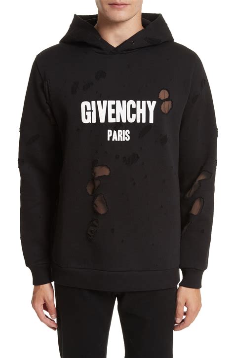 givenchy boy hoodie|Givenchy hoodie distressed.